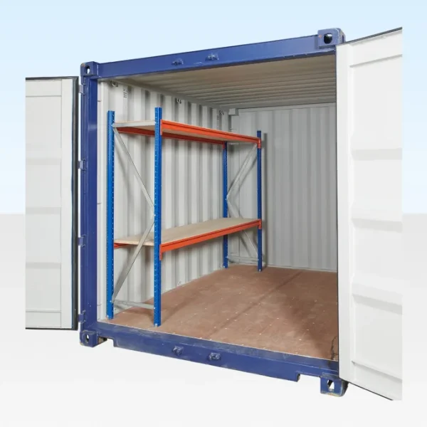 Container Racking – Adjustable, Heavy Duty Two Tier (Single Bay)