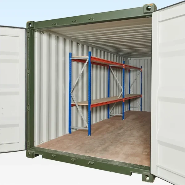 Container Racking – Adjustable, Heavy Duty Two Tier (2 Bays)