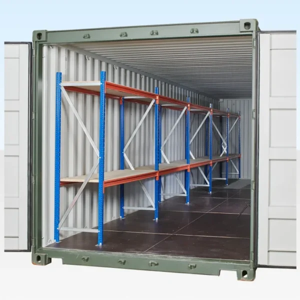 Container Racking – Adjustable, Heavy Duty Two Tier (5 Bays)