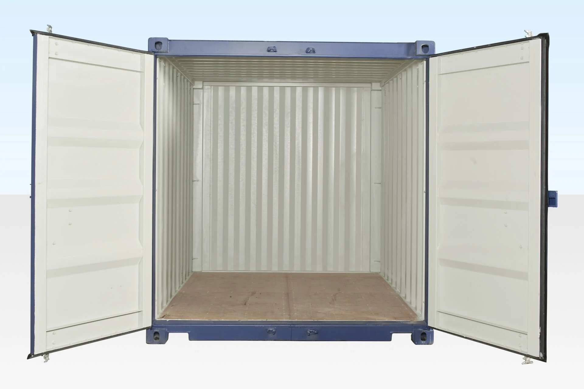 10ft x 8ft Shipping Container (One Trip) Blue (RAL 5013) - Image 2