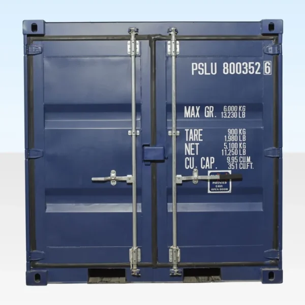8ft Shipping Container (One Trip) Blue (RAL 5013)