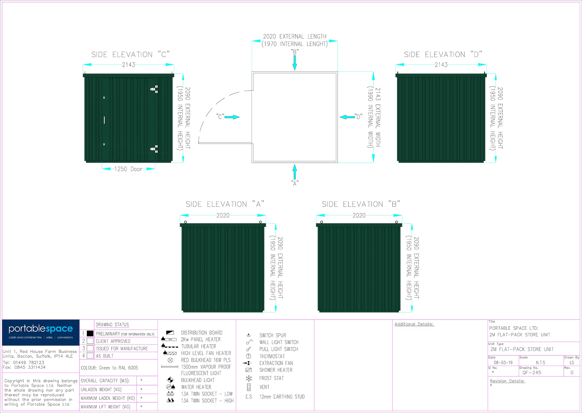 Flat Packed Metal Storage Container (Powder Coated) - Image 6