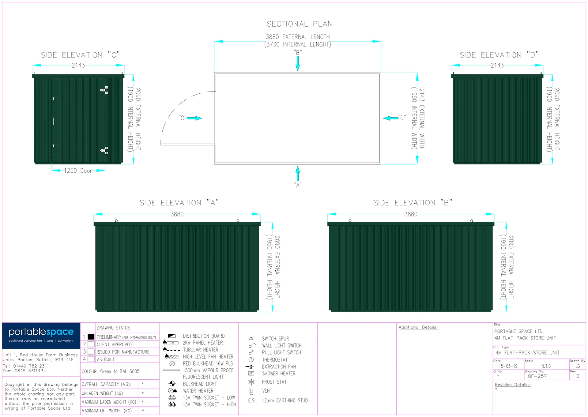 4m x 2.1m Flatpacked Store Powder Coated - Image 4