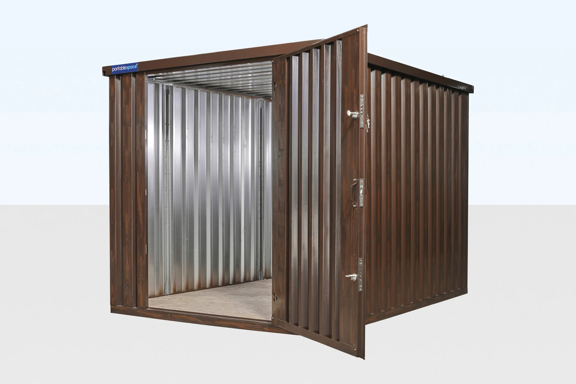 Wood-Effect Flat Packed Storage Container 2m x 2.1m - Image 2