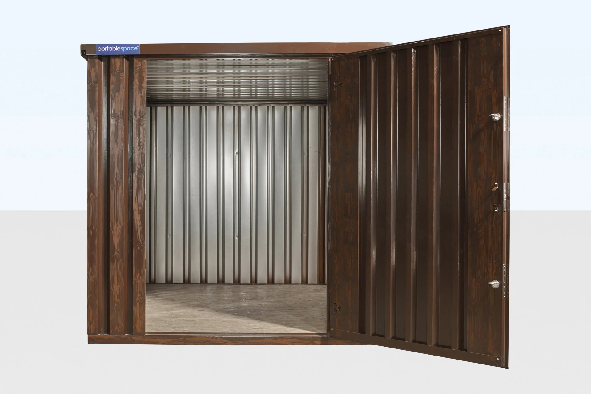 Wood-Effect Flat Packed Storage Container 2m x 2.1m - Image 3