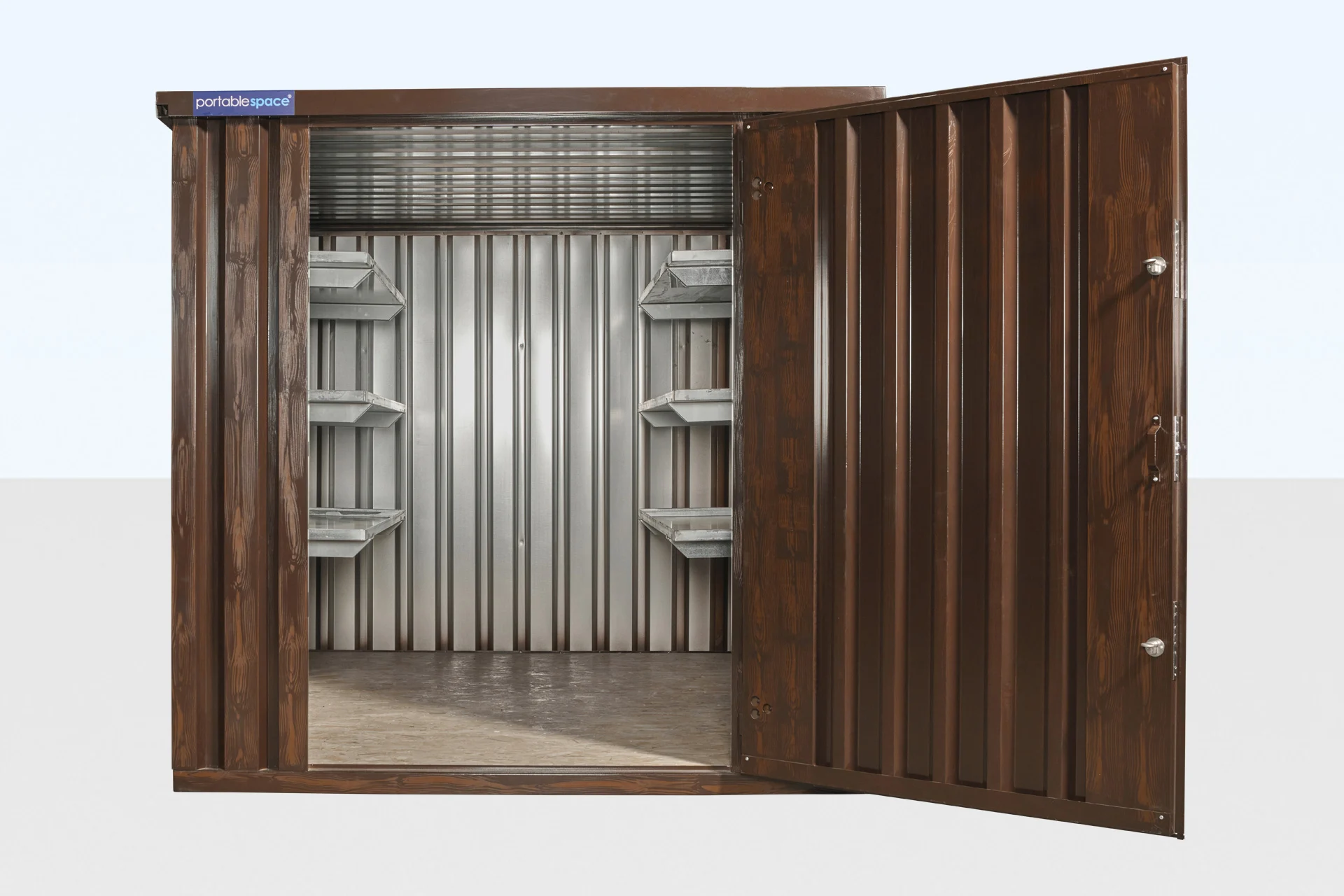 Wood-Effect Flat Packed Storage Container 2m x 2.1m - Image 5