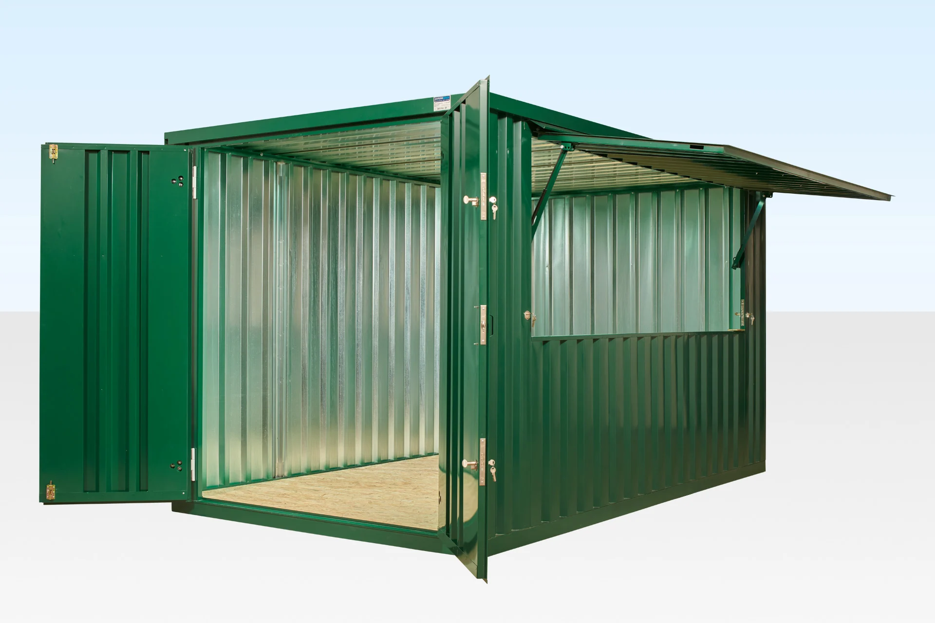3m XL Flat Pack Kiosk (RAL6005) – Green - Image 2