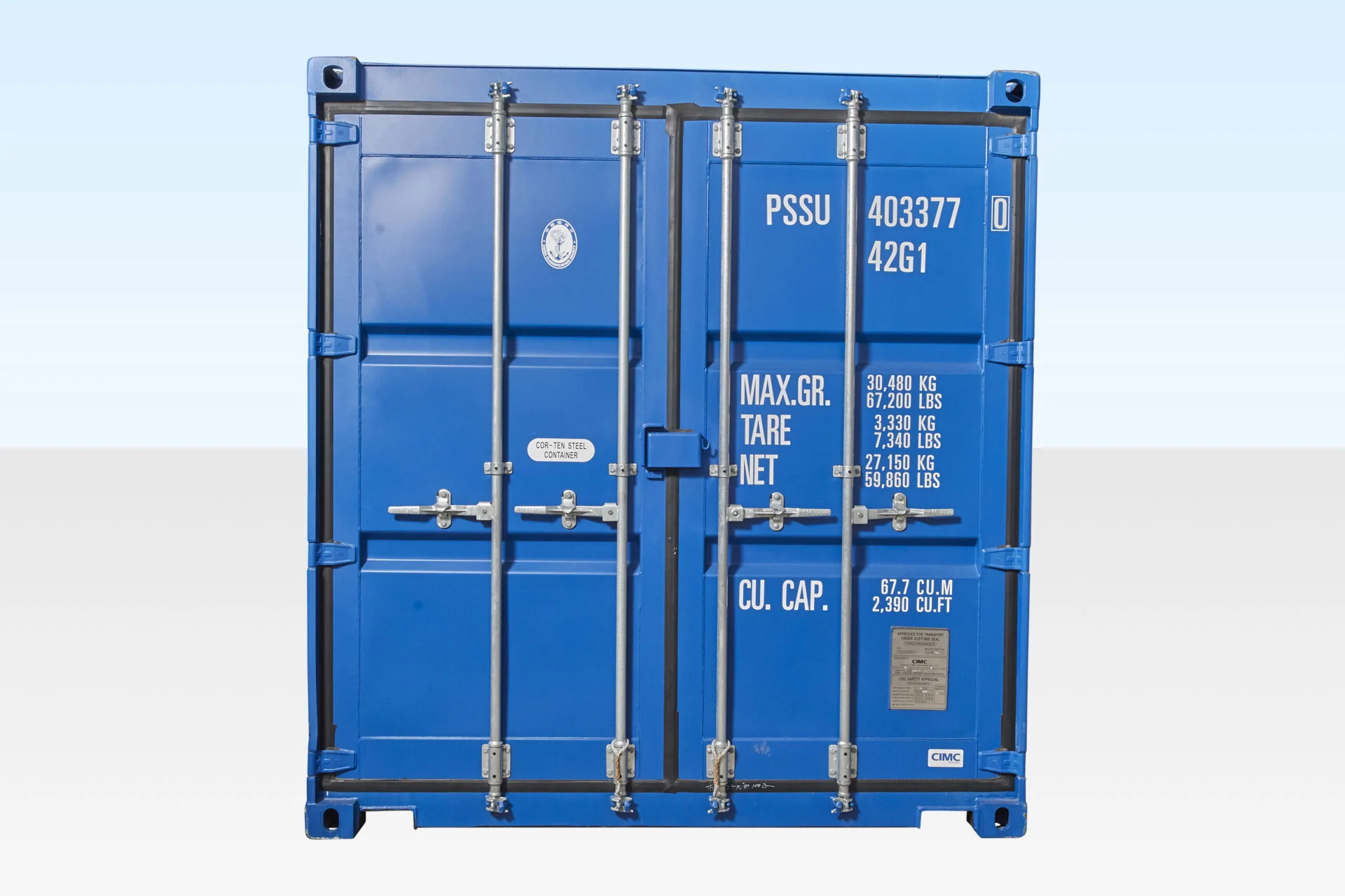 40ft Shipping Container Blue (RAL 5013) - Image 2