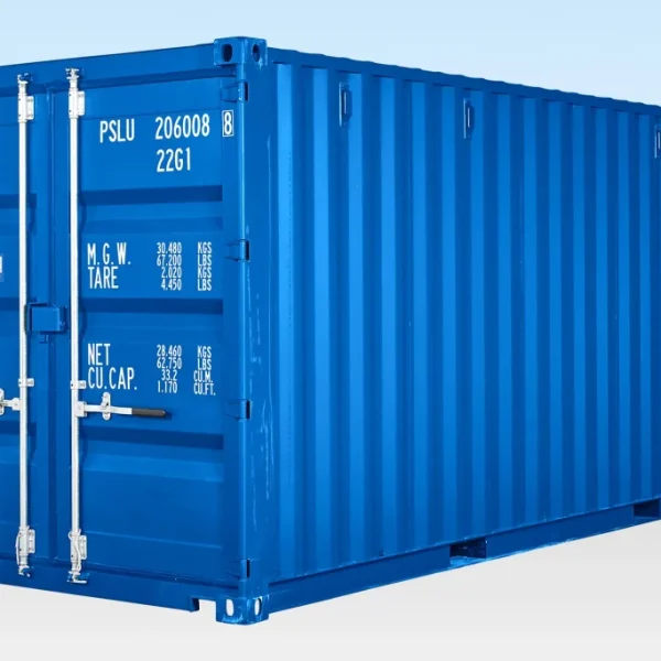 20ft Self Storage Container Blue (RAL 5010)