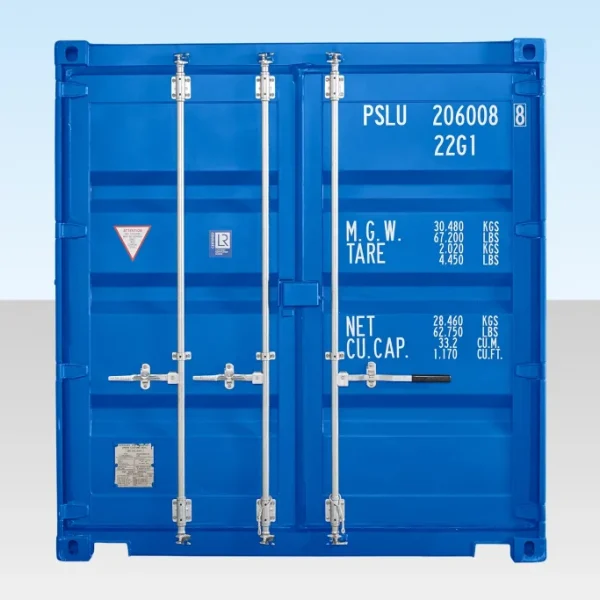 20ft Self Storage Container Blue (RAL 5010)