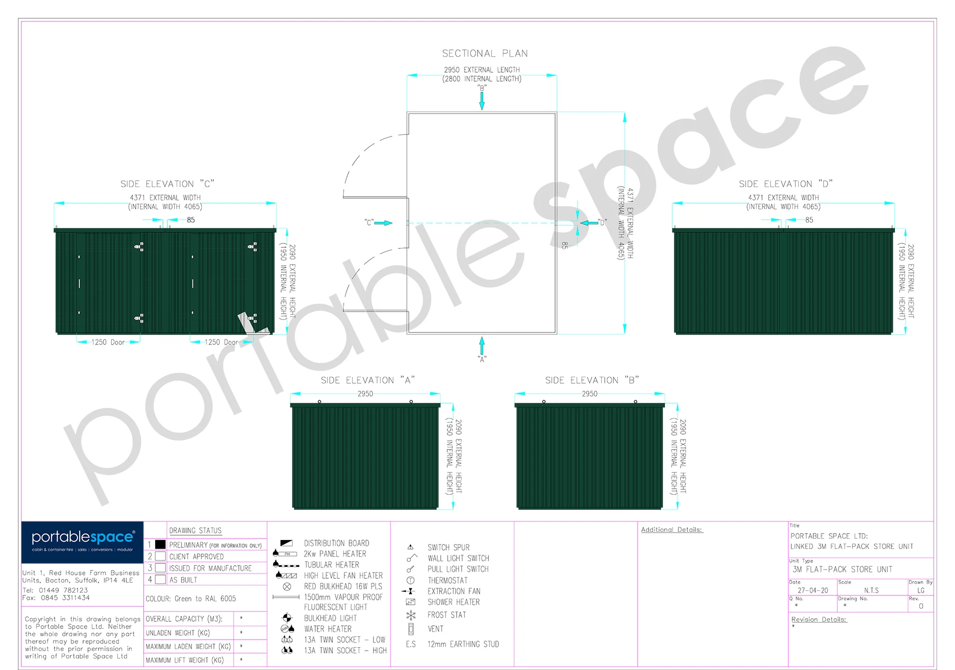3m x 4.2m Side Linked Flat Pack Container Bundle (Powder Coated) - Image 3