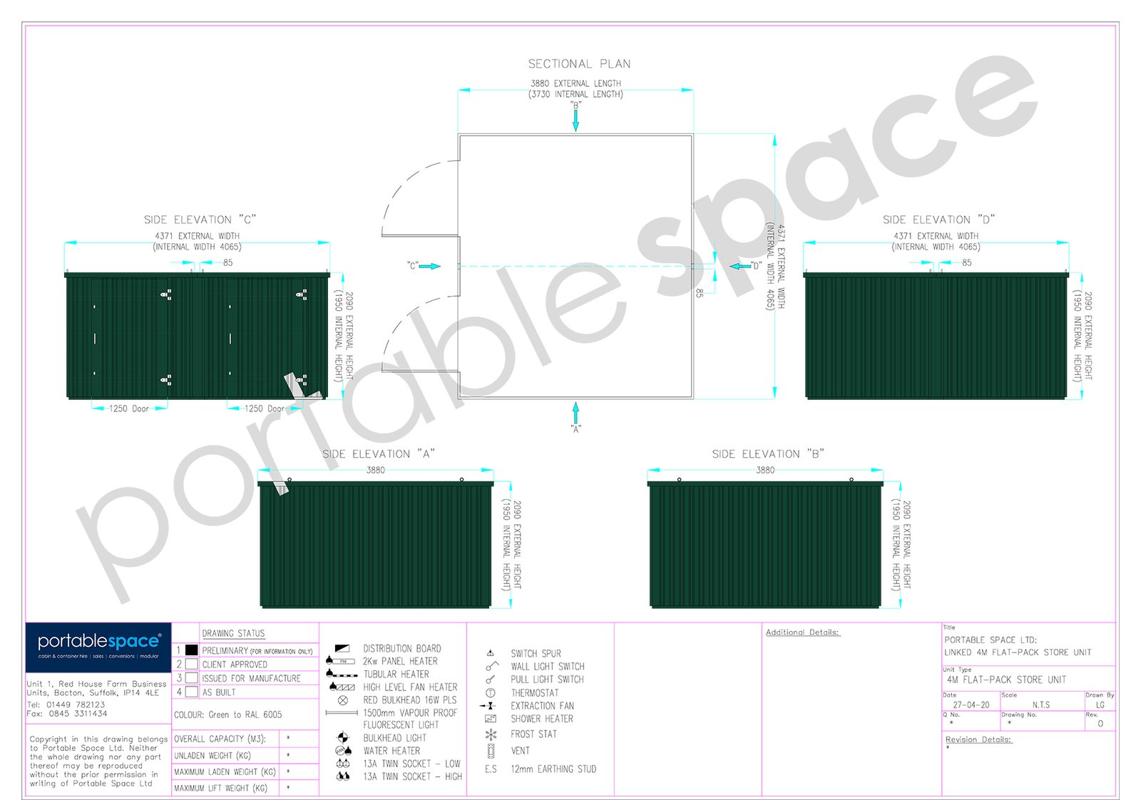 4m x 4.2m Side Linked Flat Pack Container Bundle (Powder Coated) - Image 2