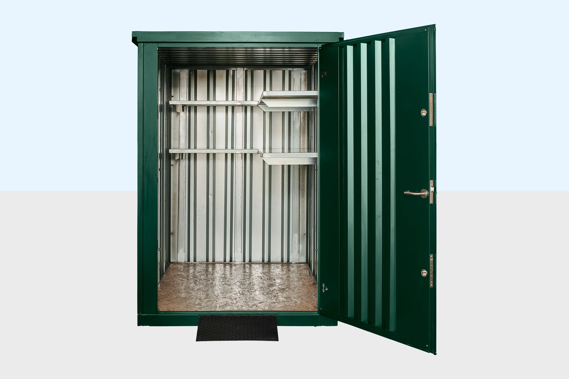 Flat Pack Metal Garden Store – Green - Image 2