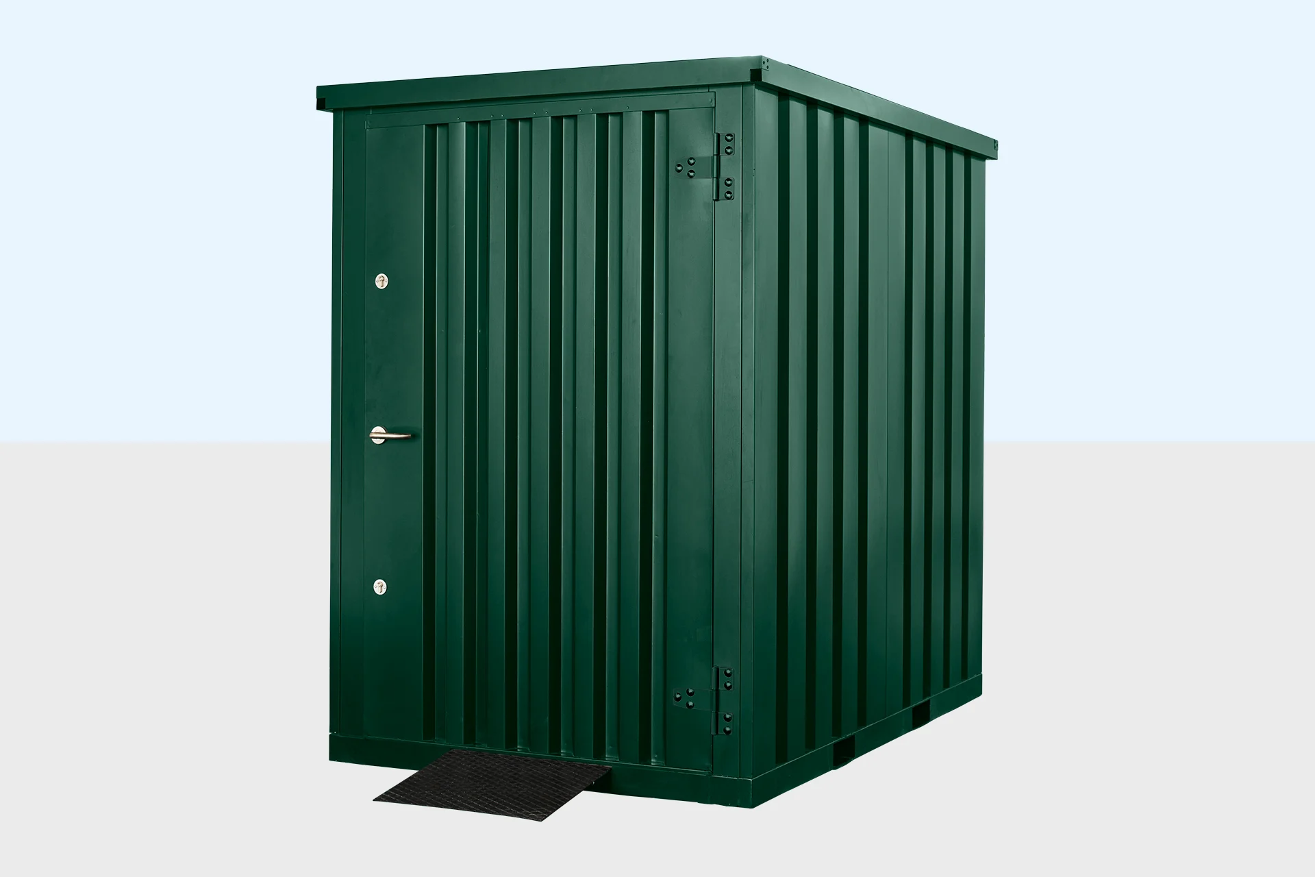 Flat Pack Metal Garden Store – Green - Image 4