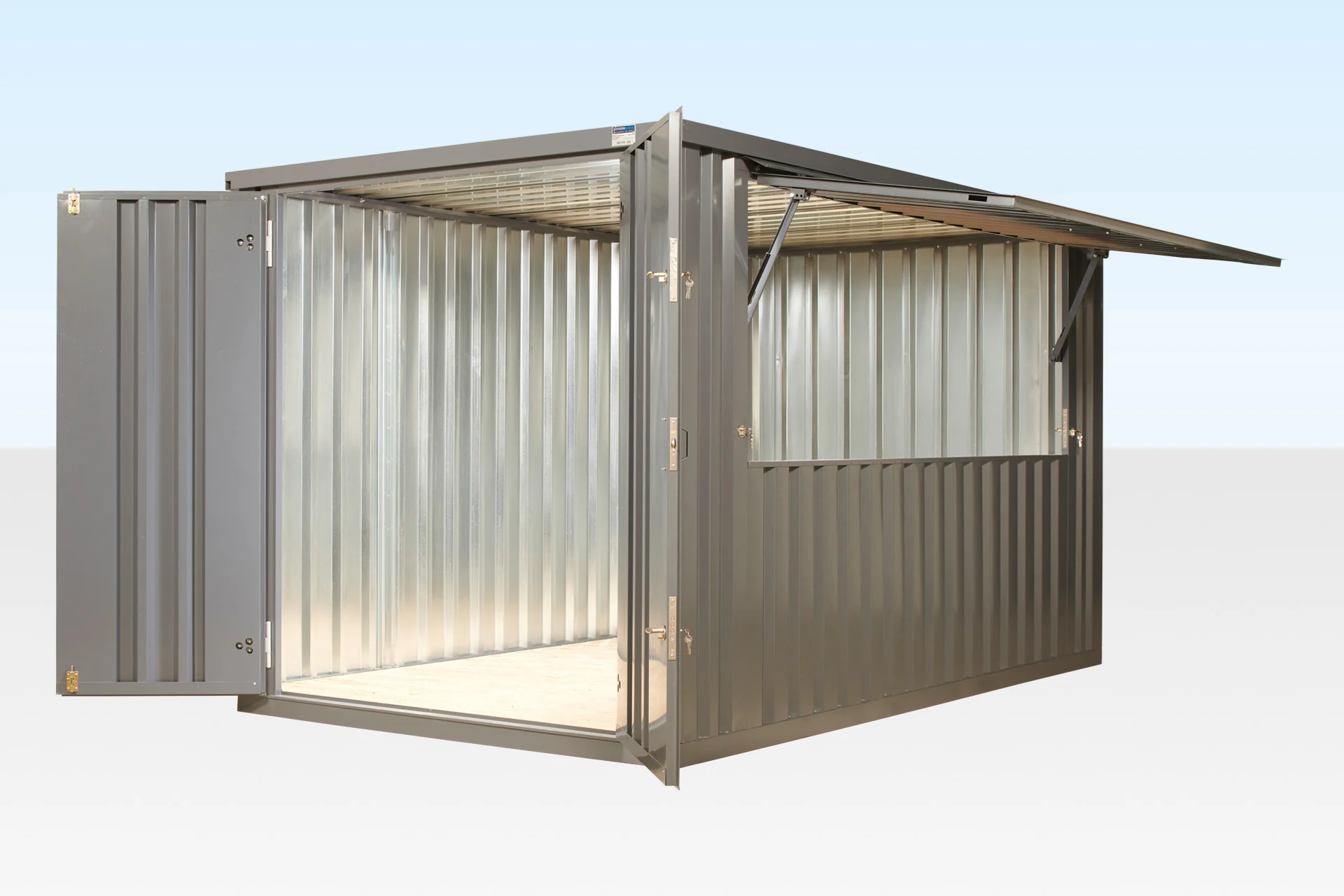 3m XL Flat Pack Kiosk (RAL7015) – Grey - Image 2