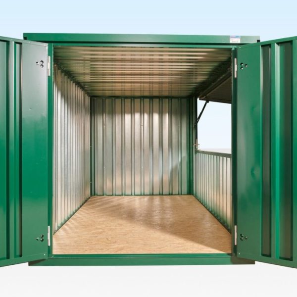 4m XL Flat Pack Kiosk (RAL6005) – Green