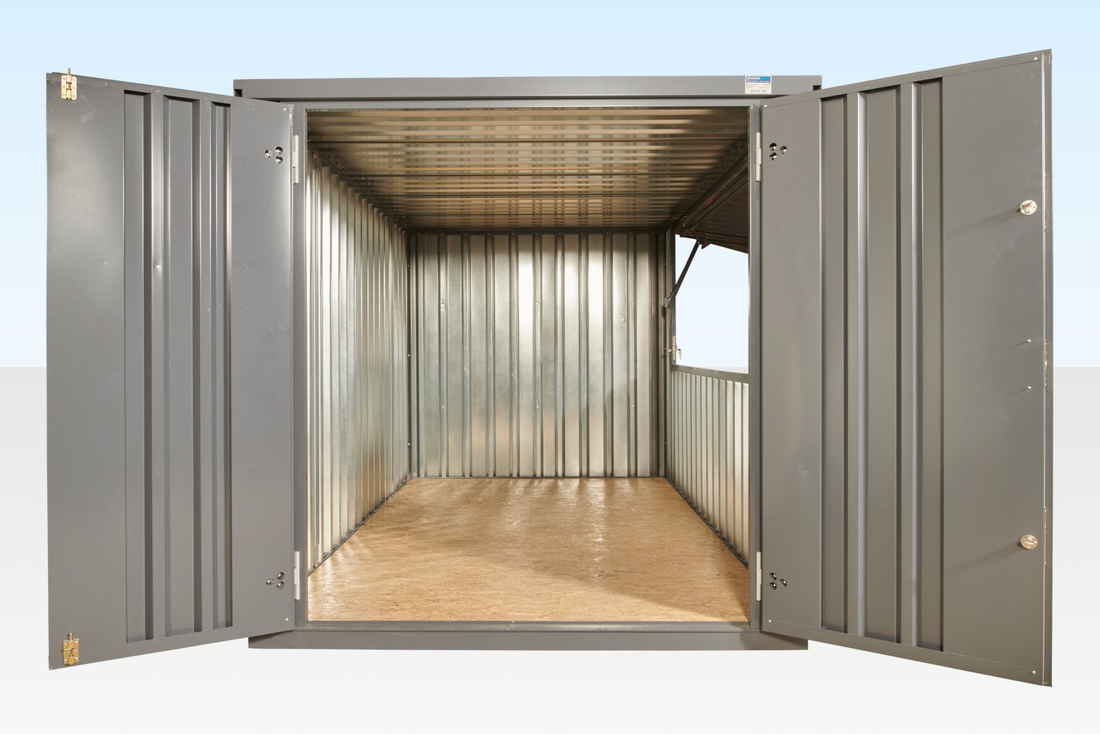 4m XL Flat Pack Kiosk (RAL7015) – Grey - Image 2
