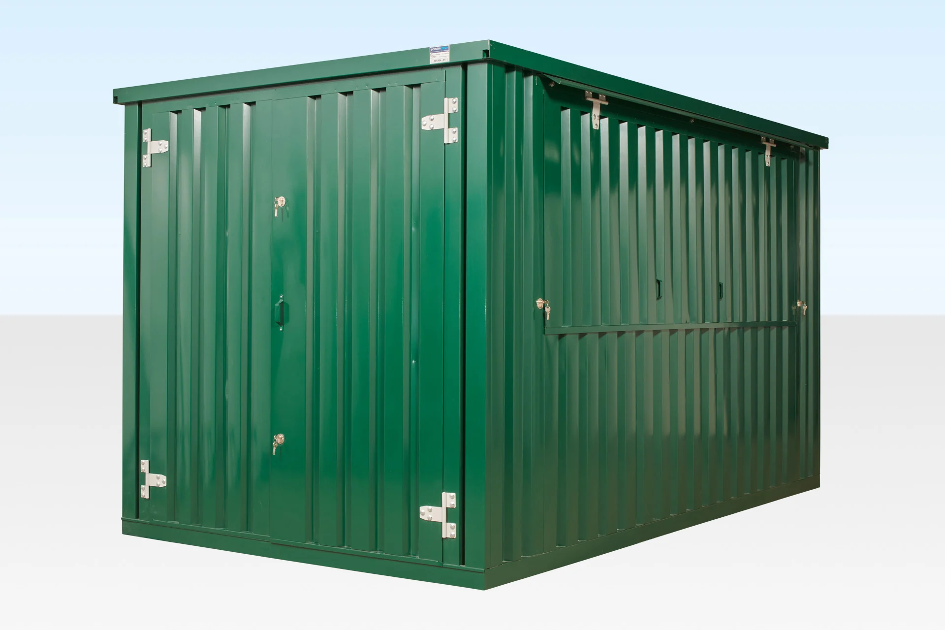 4m XL Flat Pack Kiosk (RAL6005) – Green - Image 4