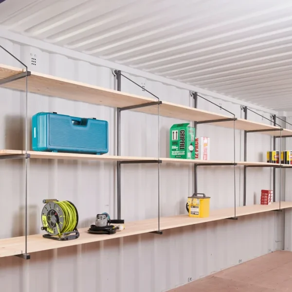 Container Shelving (Fastfit Brackets) 20ft Single Side