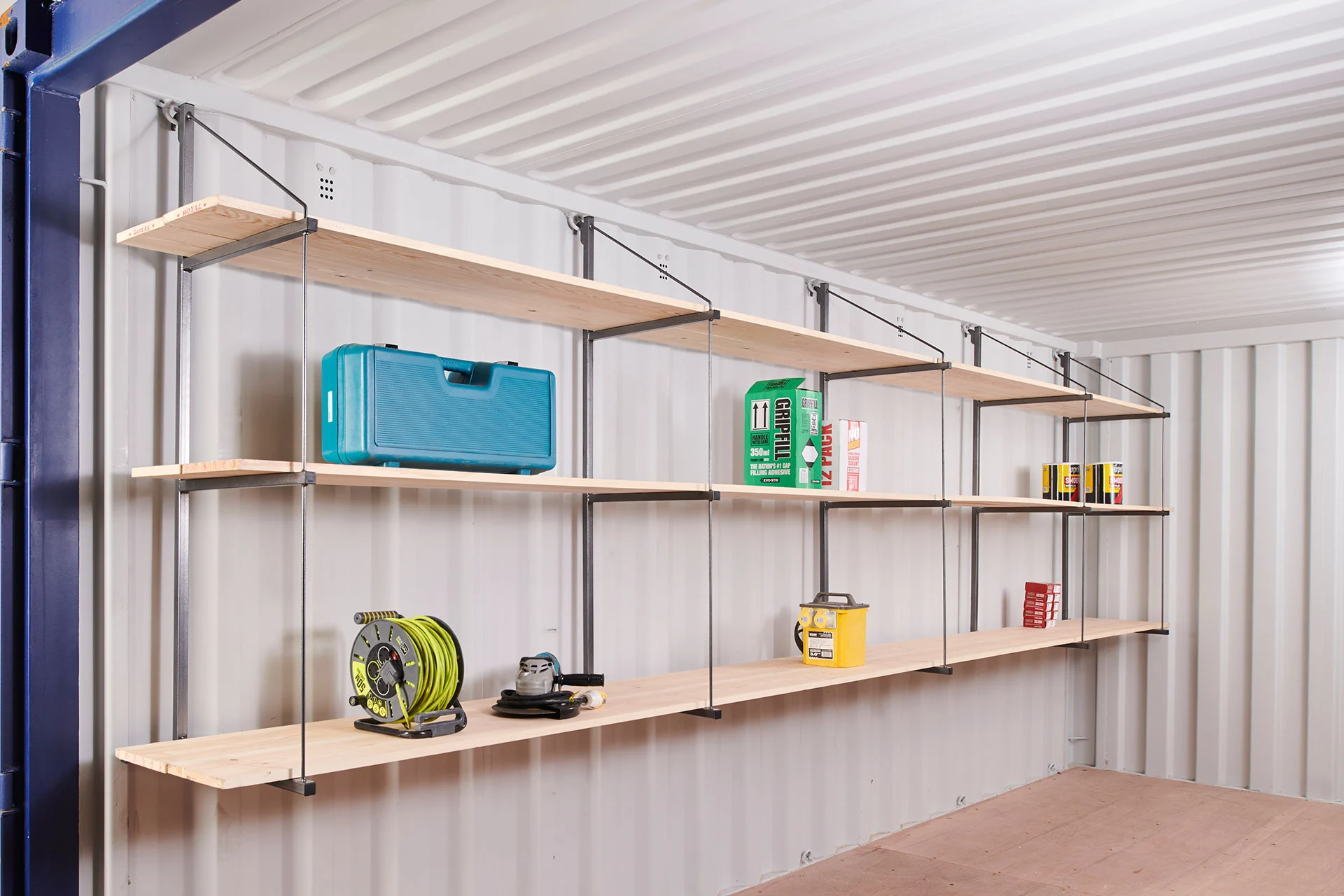 Container Shelving (Fastfit Brackets) 20ft Single Side - Image 2